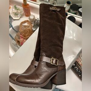 Jessica Simpson Dark Brown Suede/Leather Boots Size 6